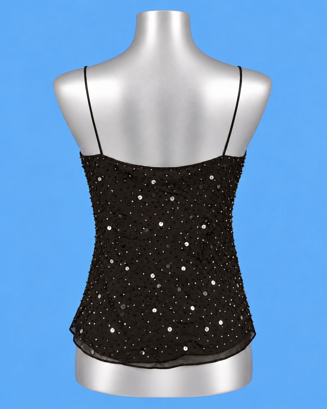Black Beaded Sequin Camisole