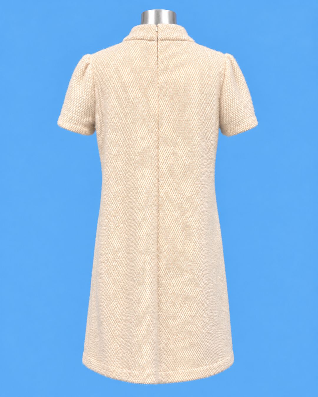 SANDRO FERRONE Ivory Tie-Neck Shift Dress