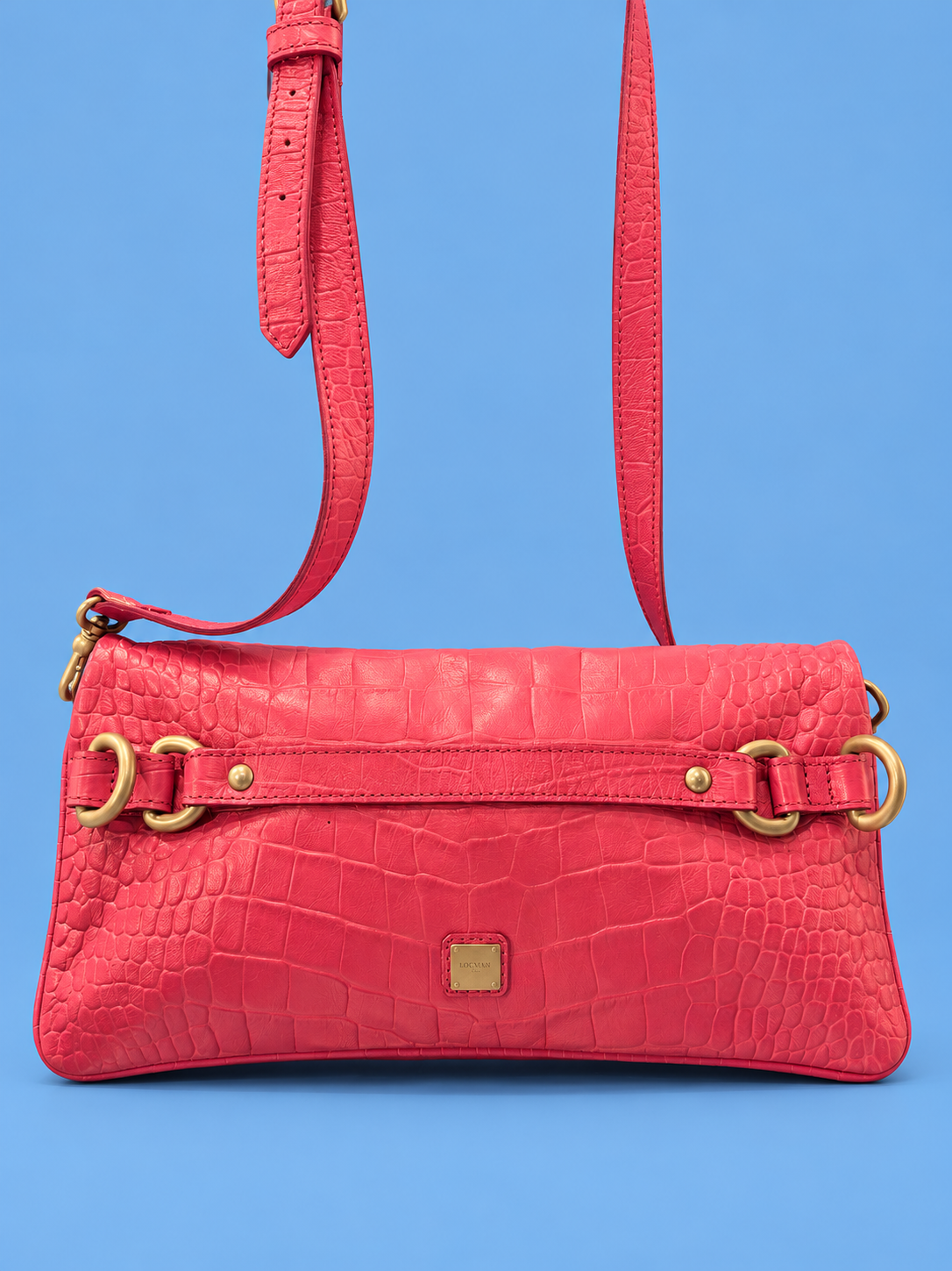 LOCMAN Pink Croc Shoulder Bag