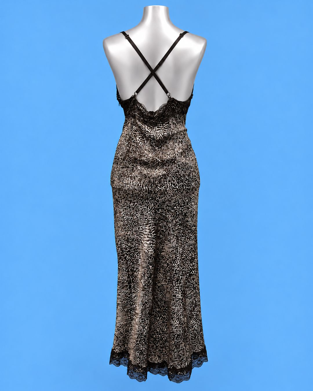 MISS MAX Animal-Print Lace Slip Dress