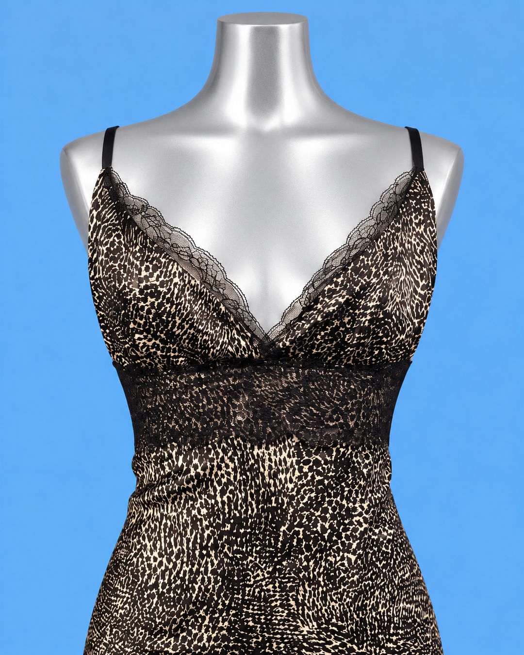 MISS MAX Animal-Print Lace Slip Dress