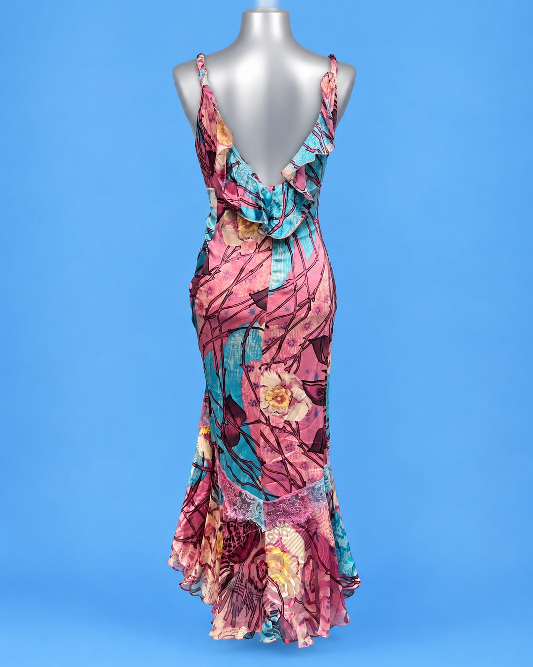 ANGELO MARANI Pink & Turquoise Floral Dress
