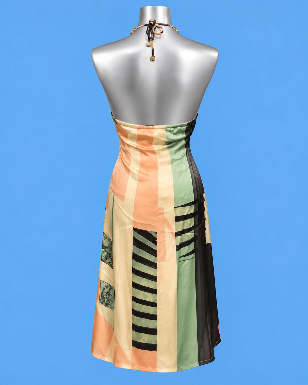 CRISTINA EFFE Jewelled Halter Midi Dress
