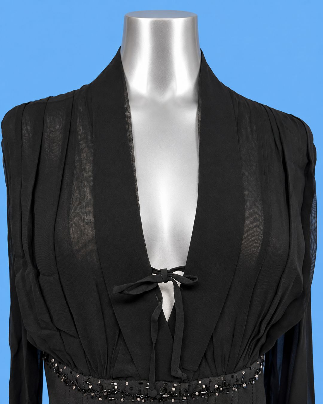 MISS MAX Black Corset-Waist Blouse