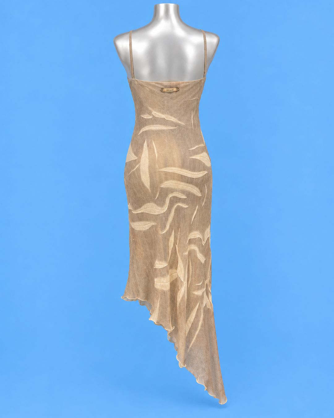 JUST CAVALLI Asymmetric Lace Slip Dress