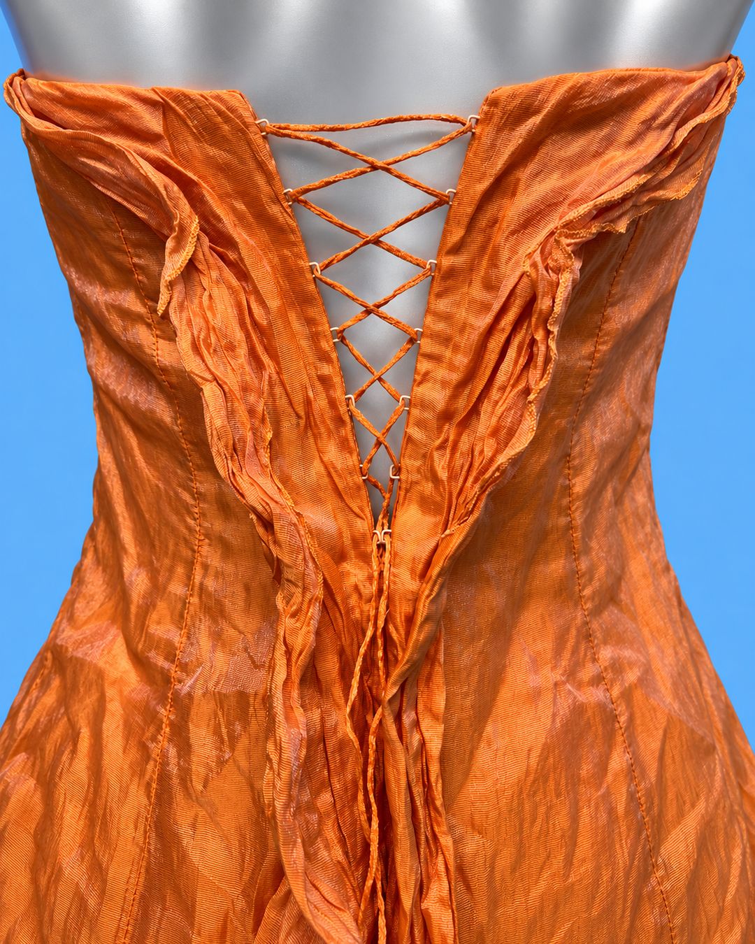 MISS YOU Tangerine Strapless Dress