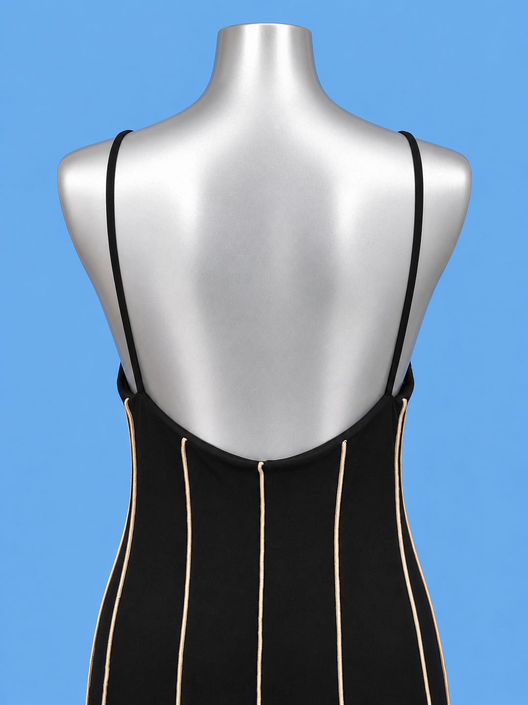 JOSEPH RIBKOFF Black & Cream Asymmetric Dress