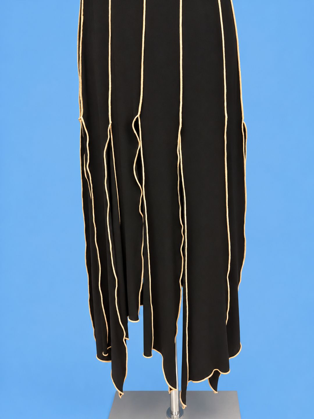 JOSEPH RIBKOFF Black & Cream Asymmetric Dress