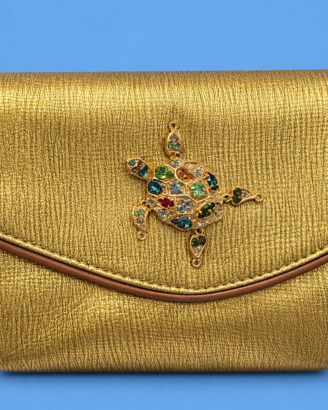 Giuseppe Zanotti Gold Turtle-Embellished Shoulder Bag
