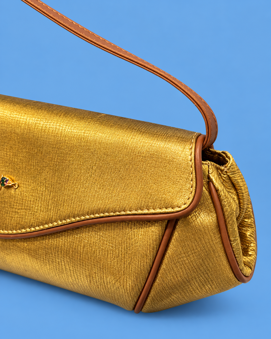 Giuseppe Zanotti Gold Turtle-Embellished Shoulder Bag