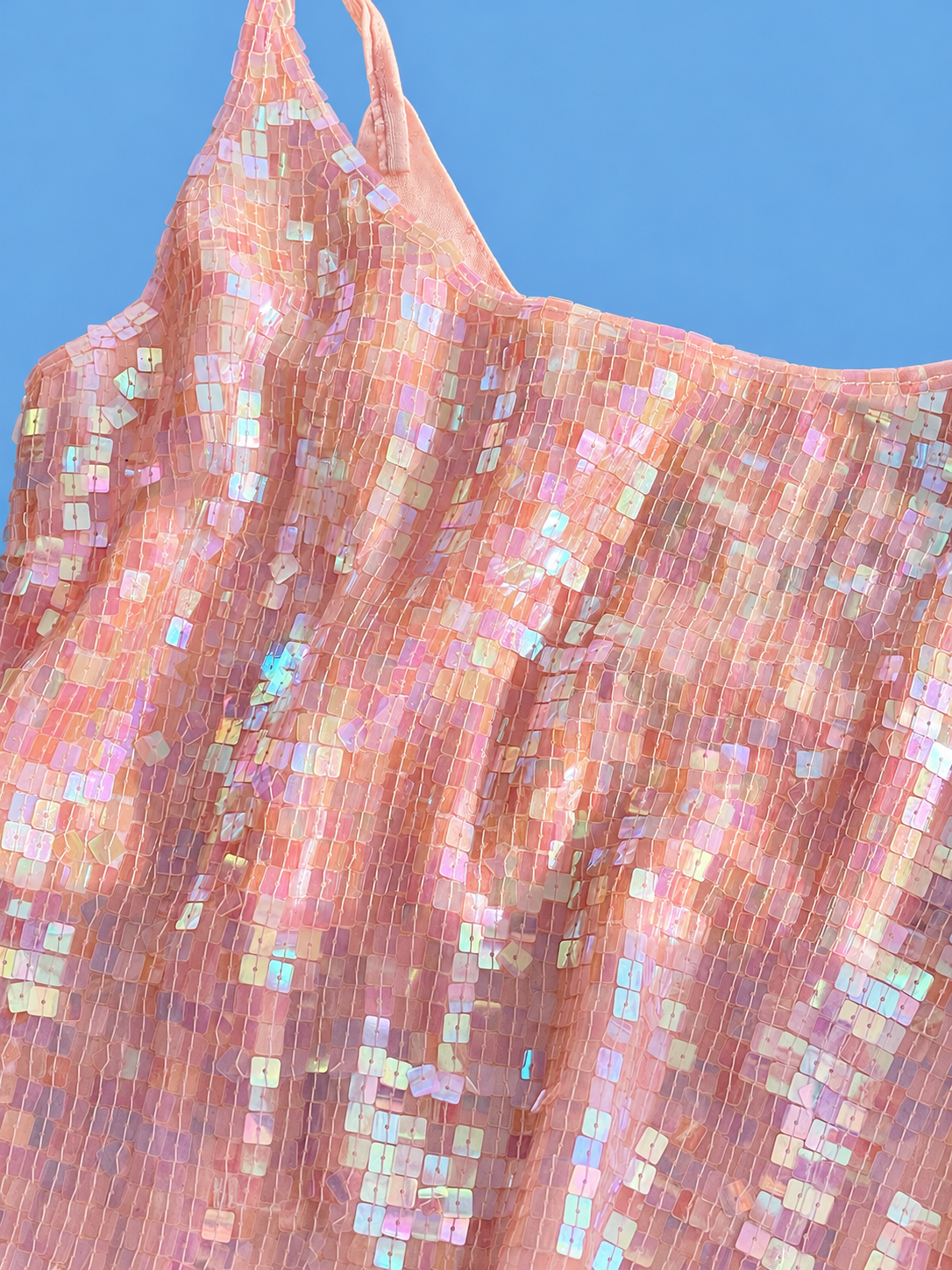 Iridescent Sequin Silk Camisole