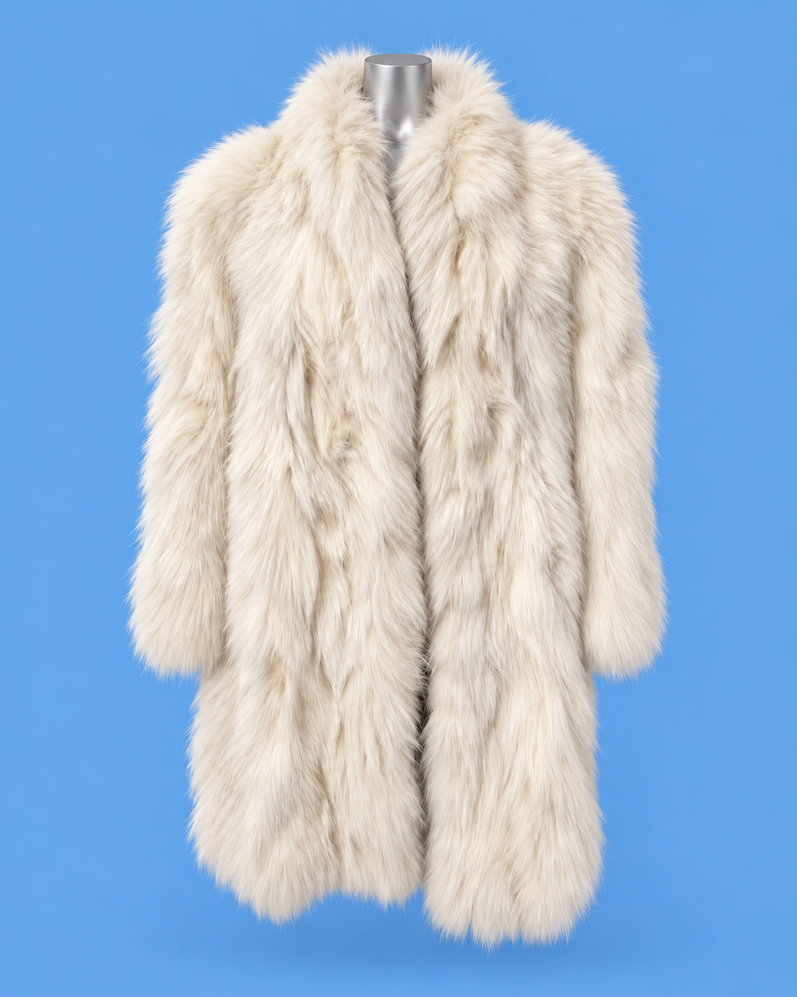 Vintage Ivory Statement Fur Coat