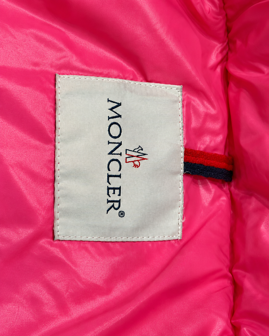 MONCLER Hot Pink Glossy Down Puffer Jacket