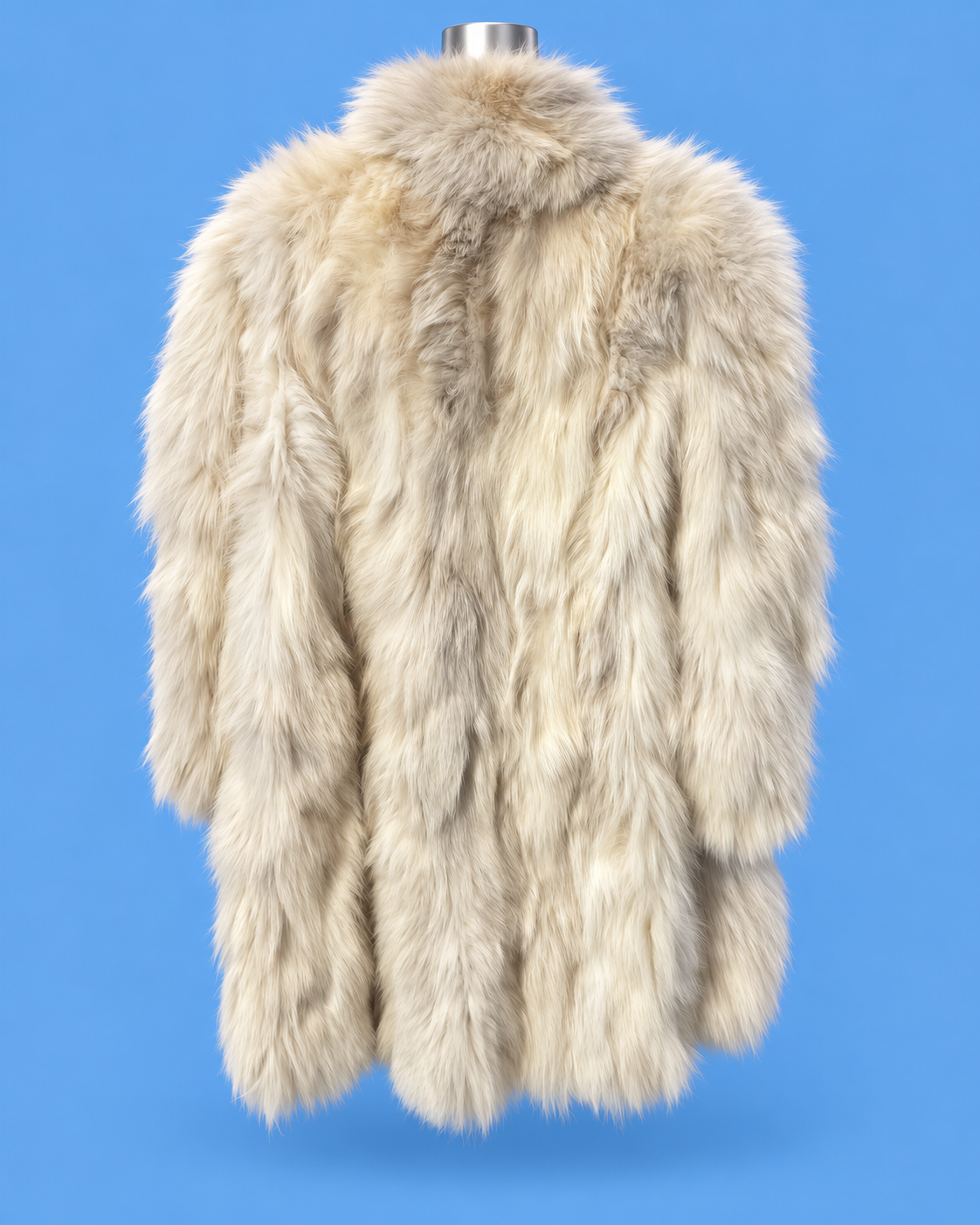 Vintage Ivory Statement Fur Coat