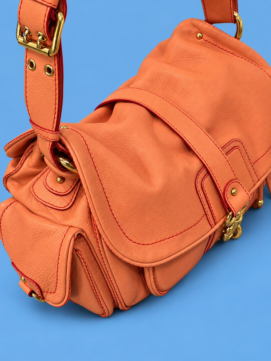Marc Jacobs Coral Leather Flap Shoulder Bag