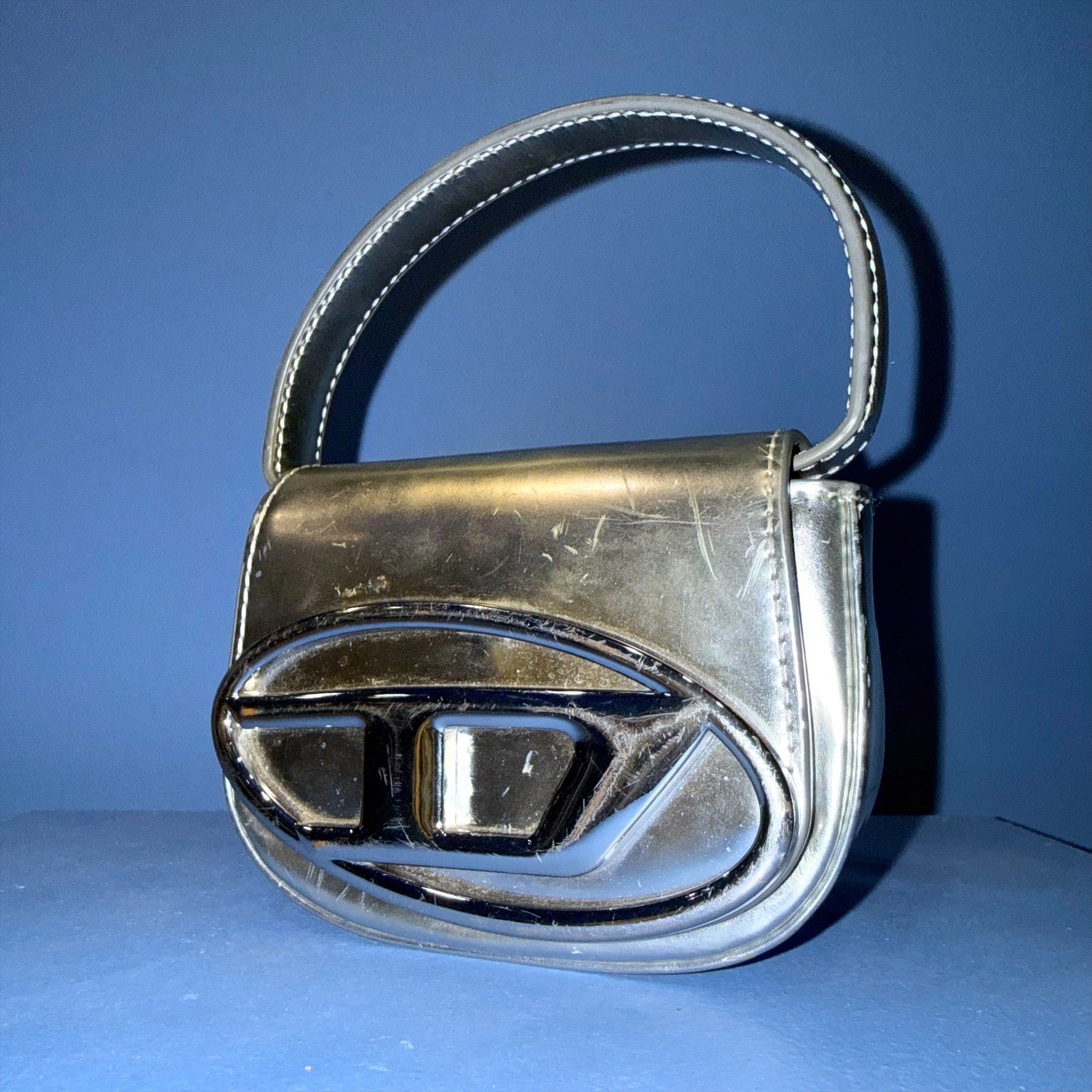 DIESEL 1DR MINI BAG SILVER