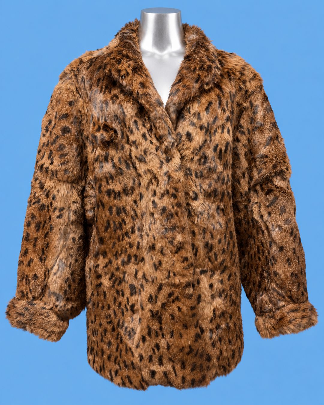 Leopard-Pattern Fur Coat