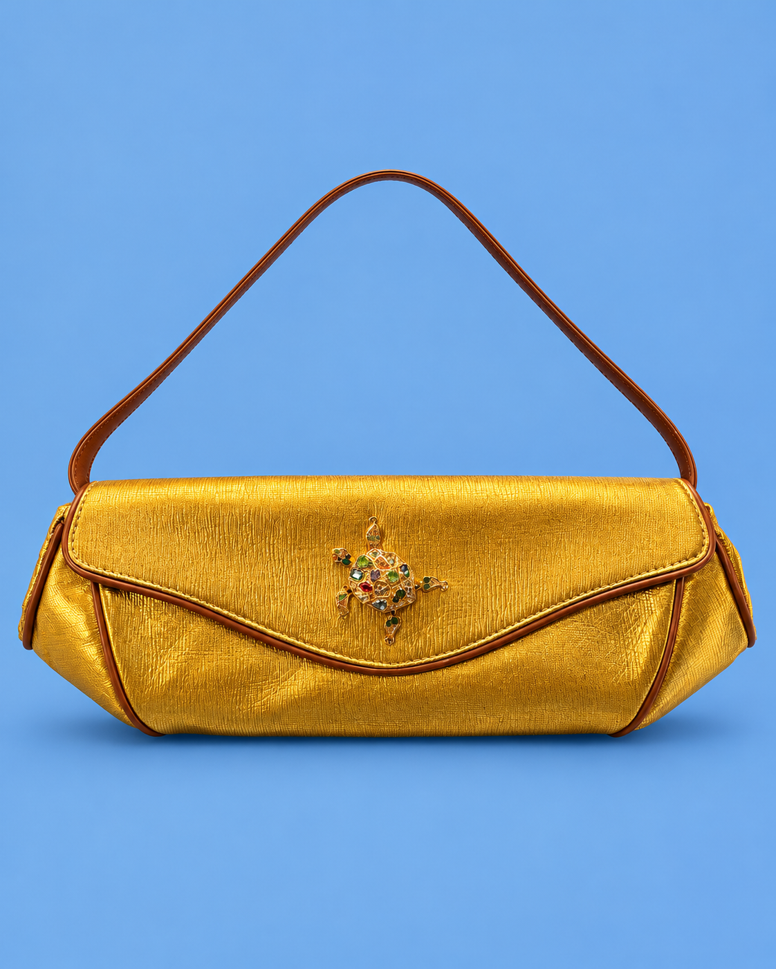 Giuseppe Zanotti Gold Turtle-Embellished Shoulder Bag