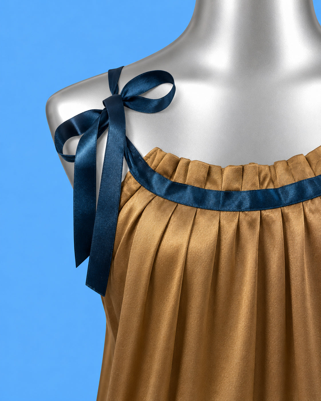 Ochre & Teal Ribbon Dress