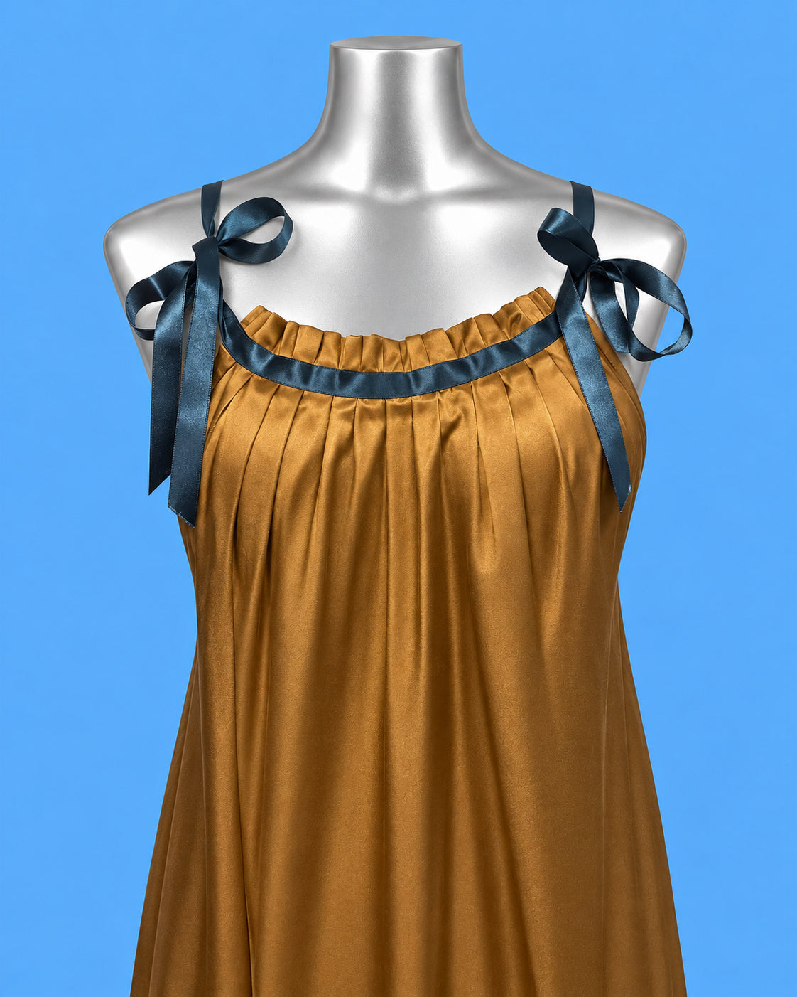 Ochre & Teal Ribbon Dress