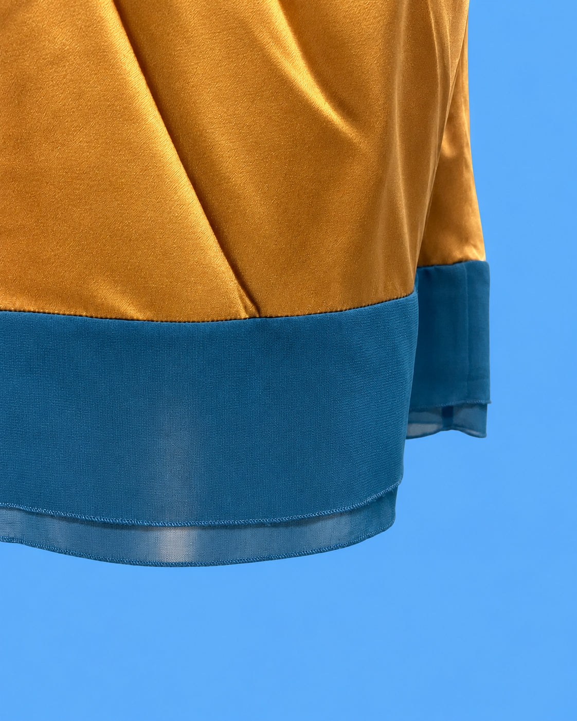 Ochre & Teal Ribbon Dress