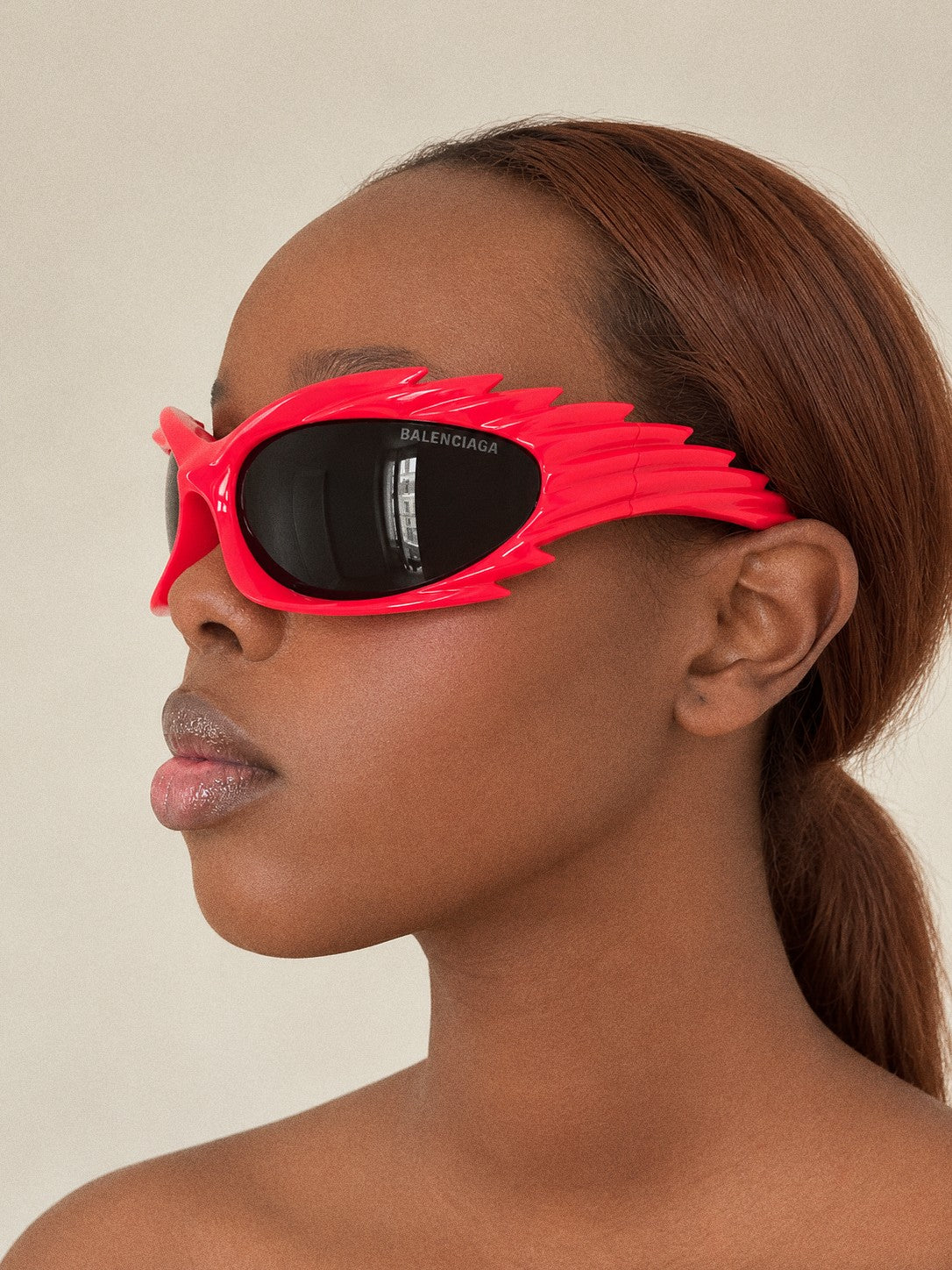 BALENCIAGA Bright Red Flame Sunglasses