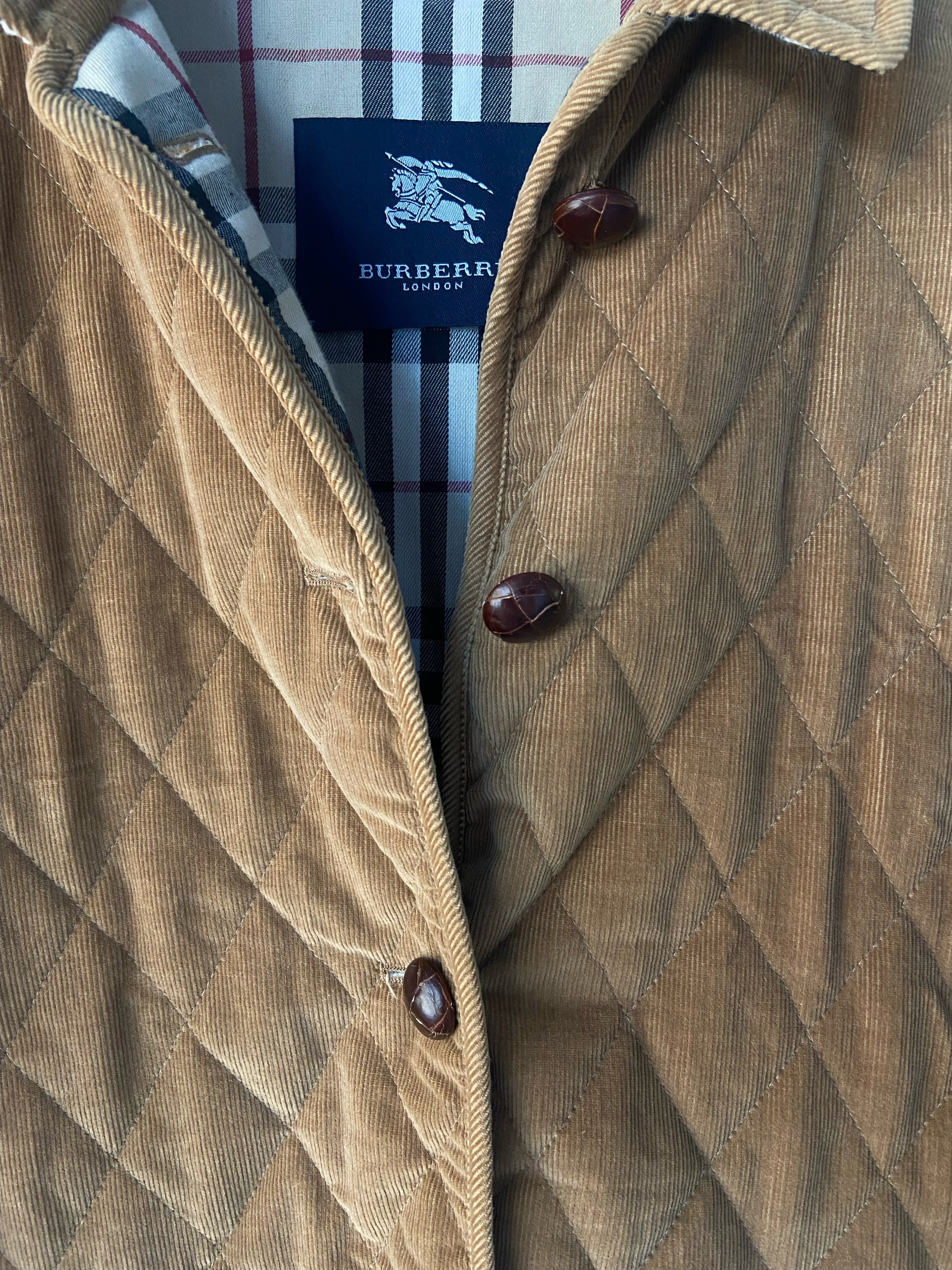 Burberry London Quilted Corduroy Jacket Beige (FLEKEN-3005 A45)