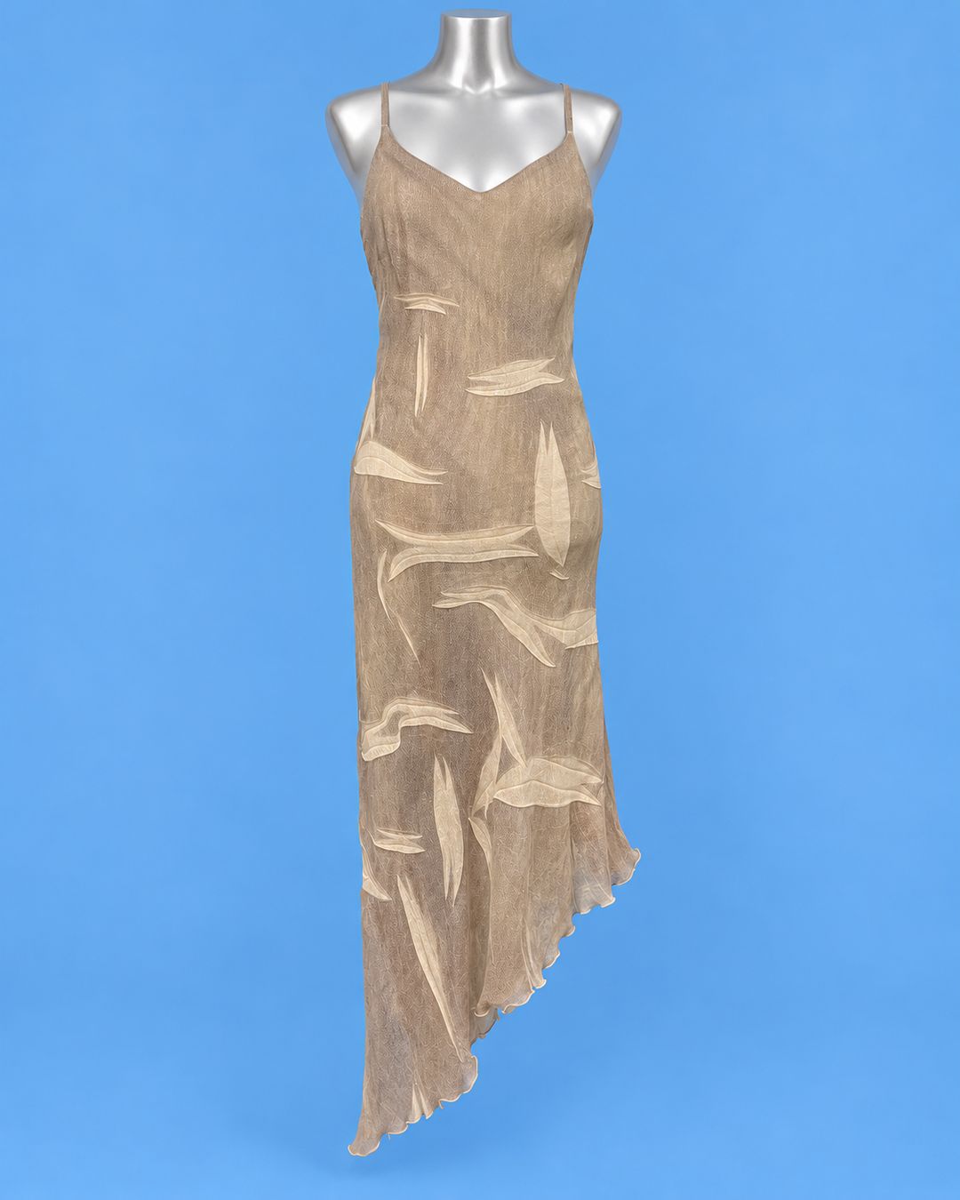 JUST CAVALLI Asymmetric Lace Slip Dress