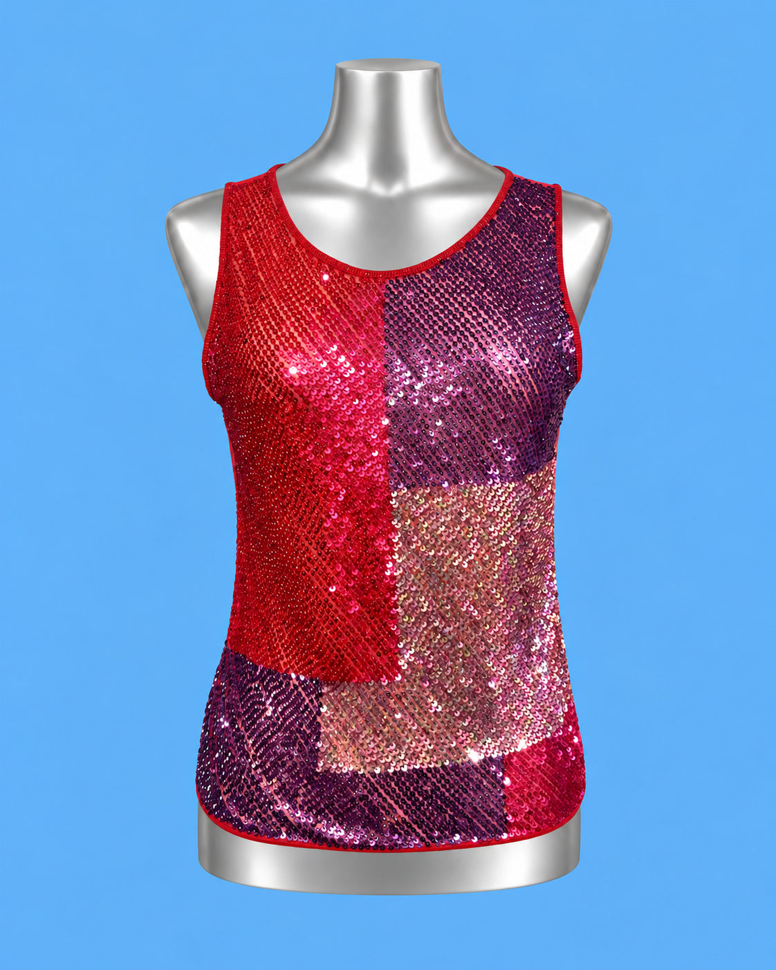 LUISA SPAGNOLI Multicolour Sequin Tank Top