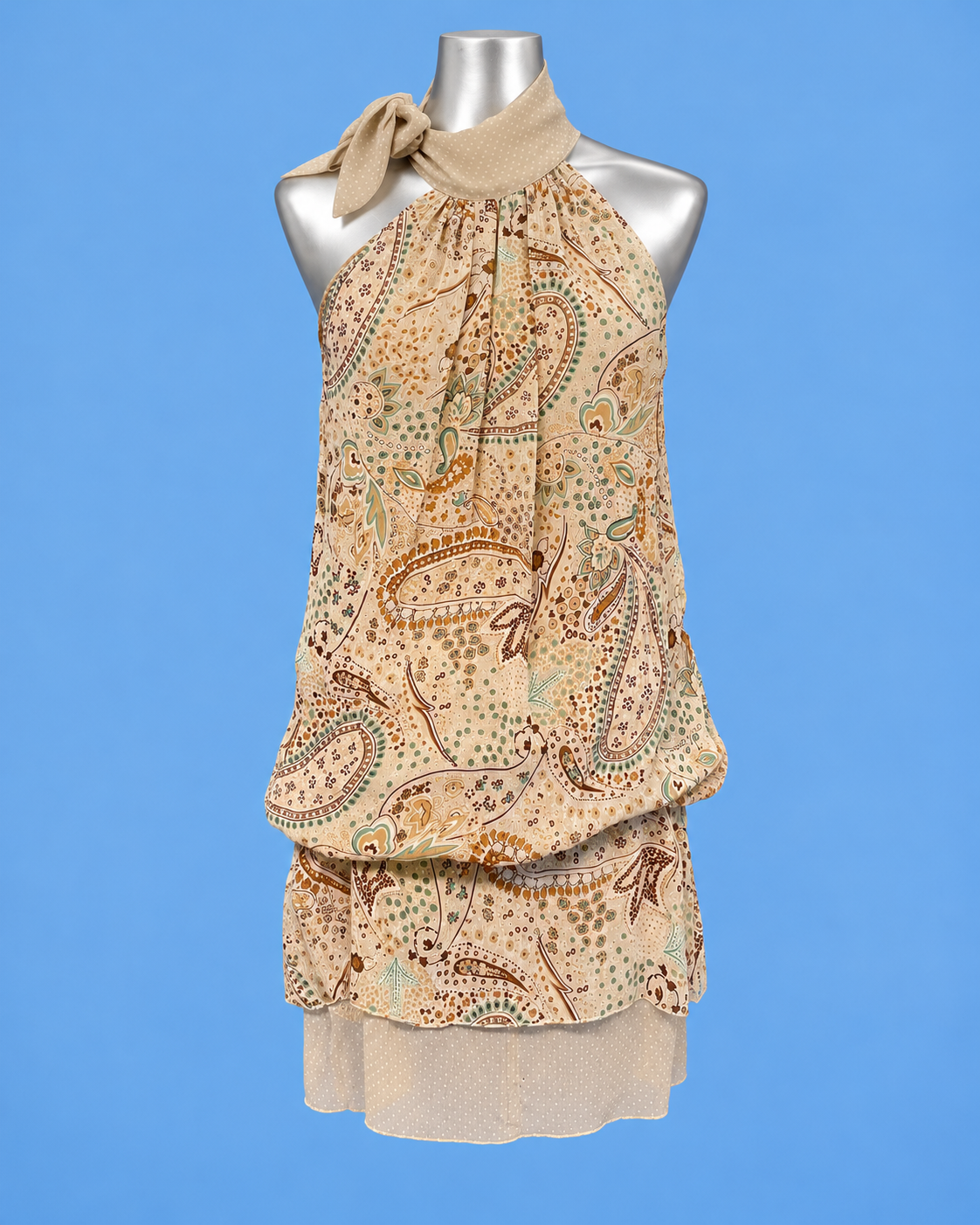 Paisley Halter Mini Dress
