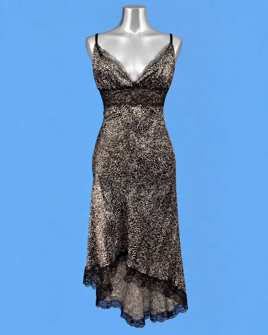 MISS MAX Animal-Print Lace Slip Dress