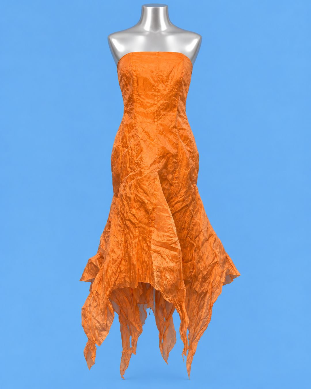MISS YOU Tangerine Strapless Dress