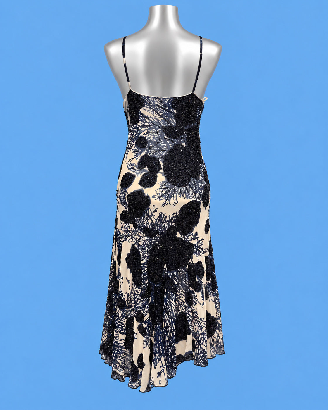 GAI MATTIOLO Beaded Floral Slip Dress