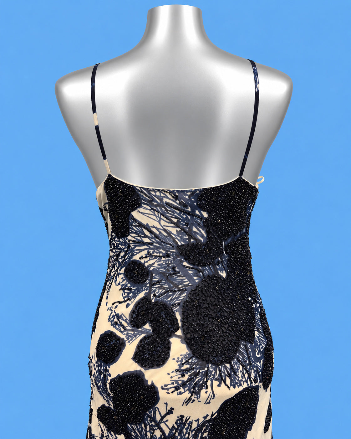 GAI MATTIOLO Beaded Floral Slip Dress