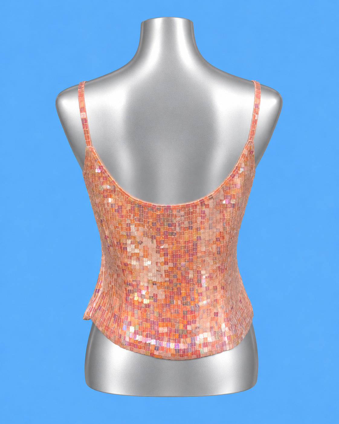 Iridescent Sequin Silk Camisole