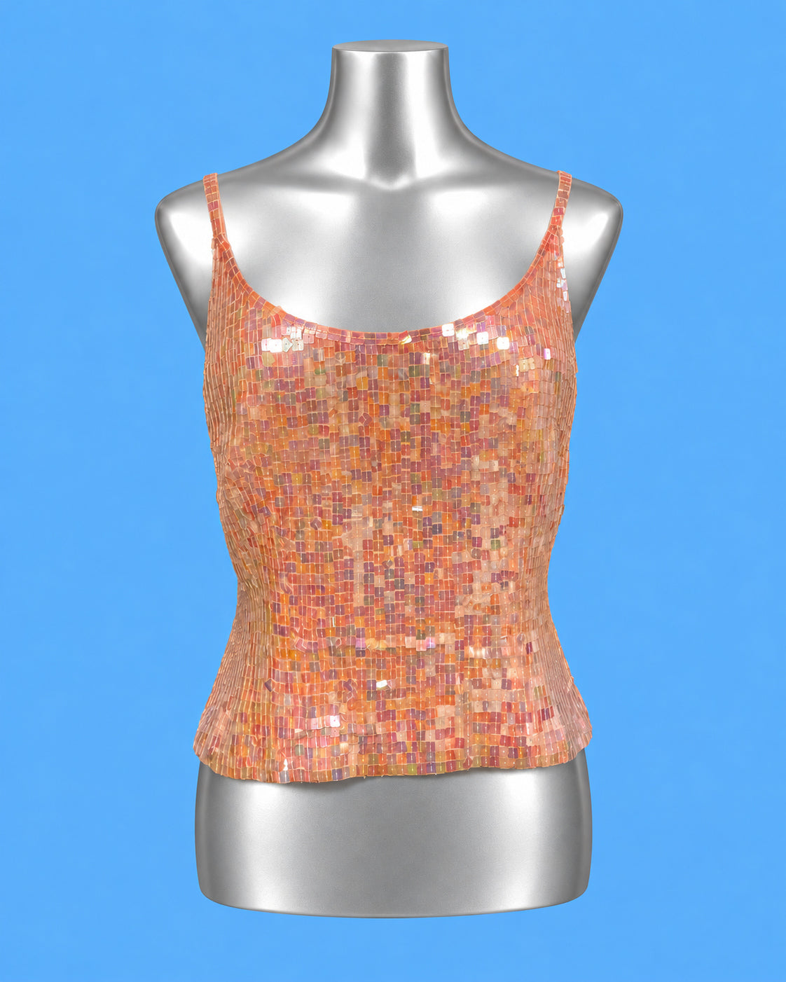 Iridescent Sequin Silk Camisole